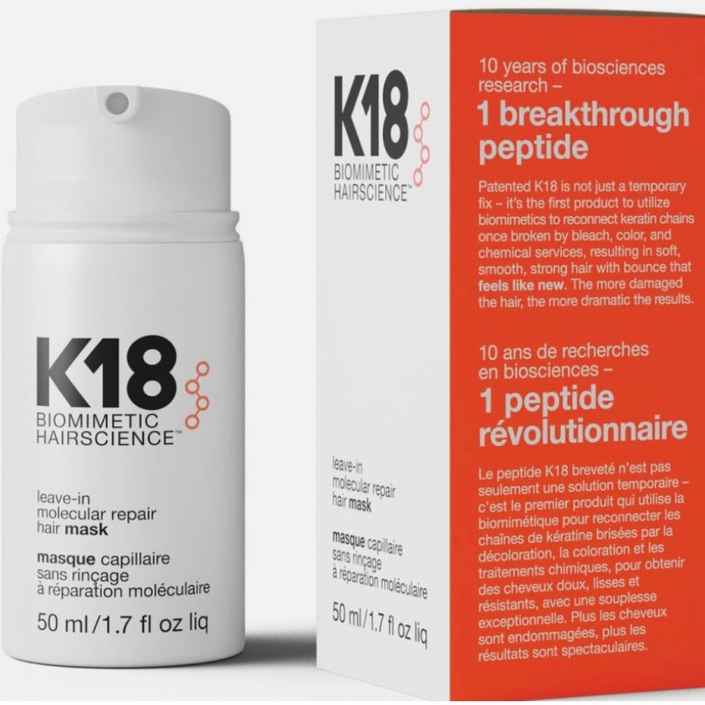 K18 Leave In Hairscience Molecular Repair
Hair Mask 1.7 fl oz / 50ml